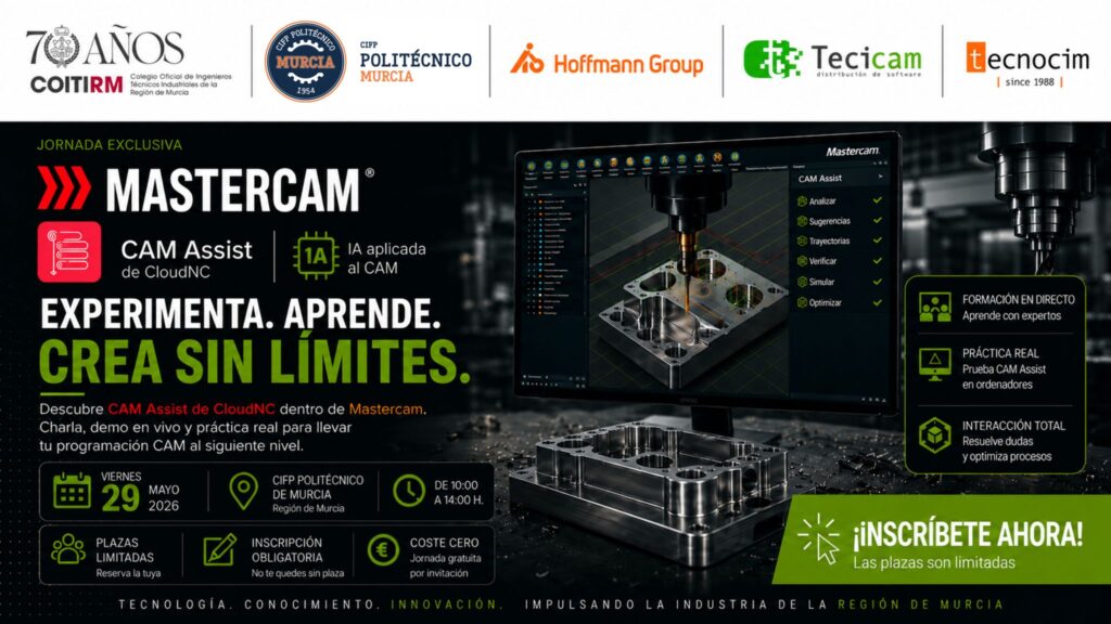 Jornadas Técnicas CAM Assist con Mastercam en el CIFP Politécnico de Murcia